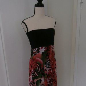Black and multi-color tube type dress/skirt